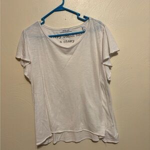 Peace Love World White Relaxed Short Sleeve Tee